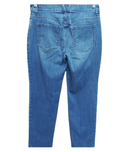 Chico's Platinum Straight Leg Jeans Dark Wash Denim Low Rise - Picture 2 of 8